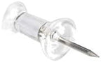 Amazon Basics Push Pins Tacks, Steel Point, Clear Plastic Head, for Bulletin Board, Maps, Posters, and Craft Projects, 100-Pack