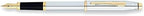 Cross Century II Refillable Fountain Pen, Fine Nib, Includes Premium Gift Box - Medalist Chrome