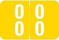 Doctor Stuff - File Folder Labels, Terminal Digit Filing, Consecutive Double Digit Numbers 00-09, Compatible with SMEAD DDS - SMDM Series Chart Stickers, Yellow, 1" x 1-1/2", 500/Roll