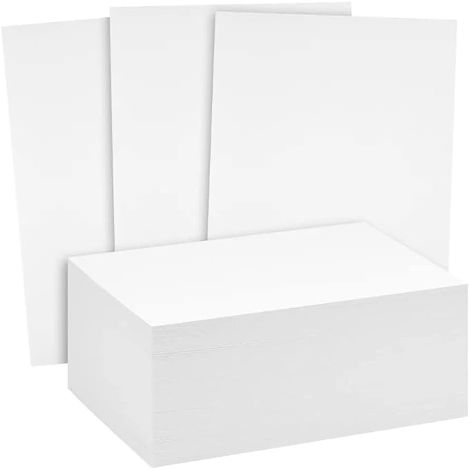 Reskid 200 Pack of Thick Heavyweight Index Cards on 80lb Card Stock - Perfect for Note-Taking, Studying, and Organization - Ideal for Classrooms, Office, and Home Use (5.5x8.5, 200, Count)