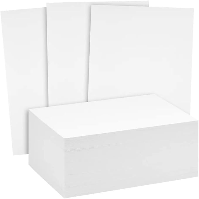 Reskid 100 Pack of Thick Heavyweight Index Cards on 80lb Card Stock - Perfect for Note-Taking, Studying, and Organization - Ideal for Classrooms, Office, and Home Use (11x14, 100, Count)