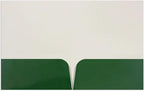 JAM PAPER Custom Printed Semi-Gloss Folders with Round Corner Pockets - Personalized Logo & Text - 10 pt C2S - Green - 250/Pack