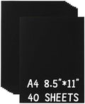 Black Cardstock Bulk 40 Sheets 8.5 x 11 Inches, 180GSM/65LB Colored Card Stock Paper, Construction Craft Paper for DIY Crafts, Card Making, Scrapbooking & Printing