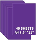 Colored Construction Paper 40 Sheets 8.5 x 11 Inches, 180GSM/65LB Purple Card Stock Bulk for Kids Crafts, Classroom Supplies, School Projects, DIY Art and Scrapbooking
