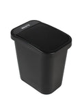 Sturdy Essentials City Box 7 Gallon Waste Bin Trash Can with Lid for Residential, Offices, and Commercial Recycling - NYC Compliant - Black
