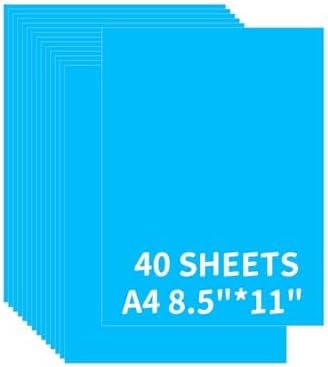 Colored Construction Paper, 40 Sheets 8.5 x 11 Inches, 180GSM/65LB Blue Card Stock Bulk for Kids Crafts, Classroom Supplies, School Projects, DIY Art and Scrapbooking