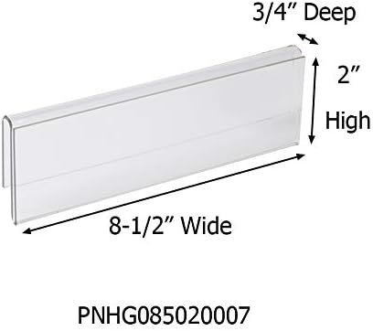 Glass Wall Name Plate Holders - Single Sided 8-1/2" Wide x 2" high (25 - PK, 3/4" Cubicle Wall) by Plastic Products Mfg.