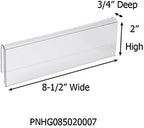 Glass Wall Name Plate Holders - Single Sided 8-1/2" Wide x 2" high (10 - PK, 3/4" Cubicle Wall) by Plastic Products Mfg.