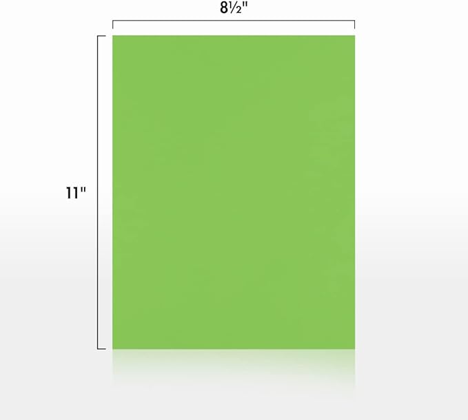 LUXPaper 8.5" x 11" Cardstock | Letter Size | Limelight Green | 100lb. Cover (183lb. Text) | 50 Qty
