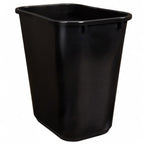 Amazon Basics Trash Can, Rectangular Commercial Office Wastebasket, 7 Gallon (Pack of 6), Black