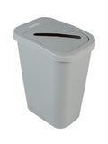 Sturdy Essentials City Box 10 Gallon Paper Recycling Bin Container with Lid for Residential, Business, and Commercial Recycling - NYC Compliant - Grey