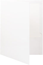 JAM PAPER Laminated Two Pocket Glossy Folders - White - 3/Pack