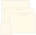 Personalized Embossed Flat Note Cards Set – Custom Blind Embossed Stationery with Envelopes – Premium Embossed Correspondence & Thank You Cards – Made in USA - 100 Pieces (2 Paper Sizes)