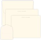 Personalized Embossed Flat Note Cards Set – Custom Blind Embossed Stationery with Envelopes – Premium Embossed Correspondence & Thank You Cards – Made in USA - 100 Pieces (2 Paper Sizes)
