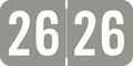 2026 Year Labels, Doctor Stuff 2026 Chart Stickers, Gray Color Coded, S & W/Acme Style, USA Made Year Stickers for End Tab File Folders, 500/Roll, 1 Roll, 3/4" x 1-1/2"