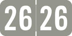 2026 Year Labels, Doctor Stuff 2026 Chart Stickers, Gray Color Coded, S & W/Acme Style, USA Made Year Stickers for End Tab File Folders, 500/Roll, 1 Roll, 3/4" x 1-1/2"