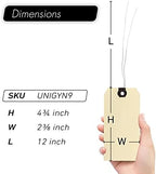 INNOVART Shipping Tags - Double Wired 4 3/4" x 2 3/8", Manila Wire Tags with Reinforced Eyelet, Case of 100