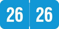 2026 Year Labels, Doctor Stuff 2026 Chart Stickers, Light Blue/White Color Coded, Reynolds & Reynolds Style, USA Made Year Stickers for End Tab File Folders, 500/Roll, 1 Roll, 3/4" x 1-1/2"