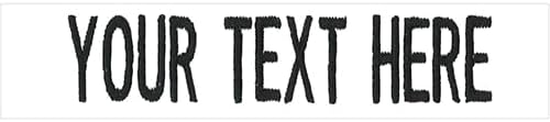 Custom Uniform Name Tapes Solid Colors. White Fabric, 5 Inch Hook Fastener (Uniform Ready Fastener)
