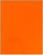 JAM PAPER Laminated Two Pocket Glossy Folders - Orange - 3/Pack