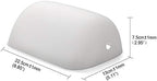 Newrays Glass Bankers Lamp Shade Cover Replacement,L8.85 W5.11 (Matte White)