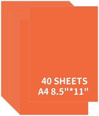 40 Sheets Orange Colored Card Stock, 8.5 x 11 Inch, 180GSM 65LB Color Cardstock Paper, Craft Construction Paper Bulk for Card Making, Scrapbooking, DIY Crafts, Printing, School & Office