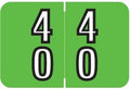 Doctor Stuff - File Folder Labels, Terminal Digit Filing, Consecutive Double Digit Numbers 40-49, Barkley FDDBM Match - BXDM Series Chart Stickers, Green, 1" x 1-1/2", 500/Roll