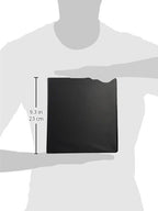 Samsill Economy 2 Inch Mini 3 Ring Binder, Made in The USA, Round Ring Binder, Non-Stick Customizable Cover, 2" Storage, Single, Black
