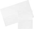 JAM PAPER Plastic Light Weight Flexible Two Pocket Presentation Folders - Clear - 12/Pack