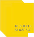 Colored Card Stock, 180GSM 65LB Color Cardstock Paper, 40 Sheets 8.5 x 11 Inch Craft Construction Paper Bulk for Card Making, Scrapbooking, DIY Crafts, Printing, School & Office(Lemon Yellow)