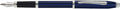 Cross Century II Translucent Blue Lacquer with Chrome Plated Appointments and Polished Stainless Steel Medium Nib Fountain Pen