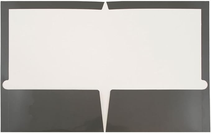 JAM PAPER Laminated Two Pocket Glossy School Folders - Letter Size - High Gloss Grey - 6/Pack