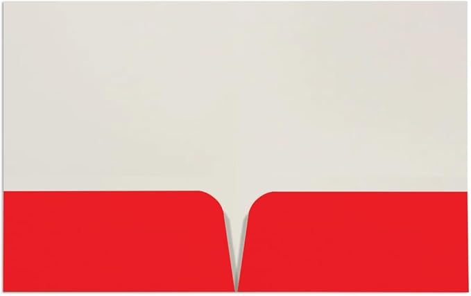 JAM PAPER Custom Printed Semi-Gloss Folders with Round Corner Pockets - Personalized Logo & Text - 12pt C1S - Red - 250/Pack