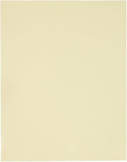JAM PAPER Laminated Two Pocket Glossy Folders - Ivory - 3/Pack