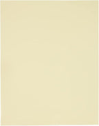 JAM PAPER Laminated Two Pocket Glossy School Folders - Letter Size - High Gloss Ivory - Bulk 25/Pack