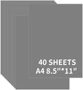 Gray Cardstock Bulk 40 Sheets 8.5 x 11 Inches, 180GSM/65LB Colored Card Stock Paper, Construction Craft Paper for DIY Crafts, Card Making, Scrapbooking & Printing