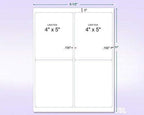 8-1/2 x 11" Neon Color High Light Fluorescent Labels for Laser & Inkjet Printer (Red Fluorescent, 4 x 5" - 4 Per Page | 100 Labels)