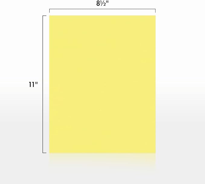 LUXPaper 8.5" x 11" Paper | Letter Size | Pastel Canary Yellow | 60lb. Text | 1,000 Qty