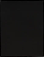 JAM PAPER Laminated Two Pocket Glossy School Folders - Letter Size - High Gloss Black - Bulk 25/Pack