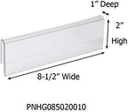 Glass Wall Name Plate Holders - Single Sided 8-1/2" Wide x 2" high (10 - PK, 1" Cubicle Wall) by Plastic Products Mfg.
