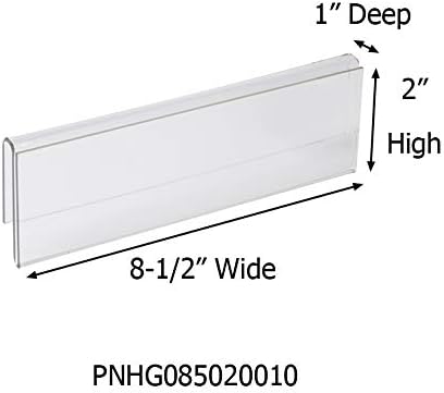 Glass Wall Name Plate Holders - Single Sided 8-1/2" Wide x 2" high (10 - PK, 1" Cubicle Wall) by Plastic Products Mfg.