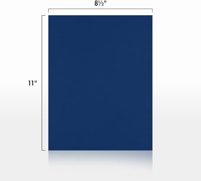LUXPaper 8.5" x 11" Paper | Letter Size | Navy Blue | 80lb. Text | 50 Qty