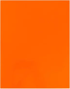 JAM PAPER Laminated Two Pocket Glossy School Folders - Letter Size - High Gloss Orange - 6/Pack