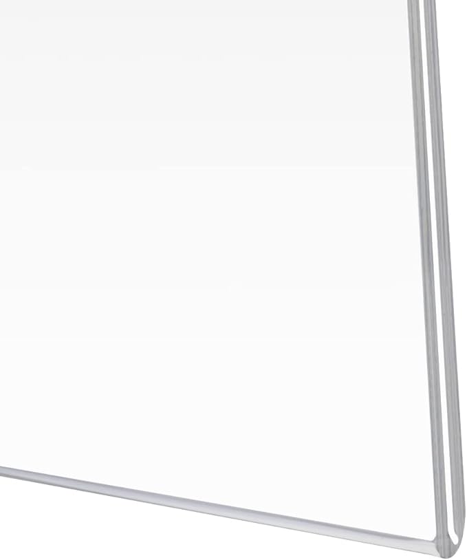 PecMuikee Acrylic Sign Holder 8.5x11, Wall Mount Acrylic Sign Holder and Plastic Paper Display Ad Frame bonus with 3M Tape and Mounting Screws for Restaurants, Office, Market, Library, Store, 6 Pcs
