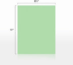 LUXPaper 8.5" x 11" Cardstock | Letter Size | Pastel Green | 65lb. Cover | 50 Qty