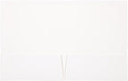 JAM PAPER Laminated Two Pocket Glossy Folders - White - 3/Pack