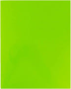 JAM PAPER Laminated Two Pocket Glossy School Folders - Letter Size - High Gloss Lime Green - 6/Pack