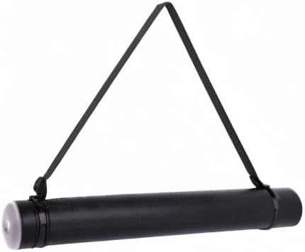 TRANSON Durable Poster Storage Tube with Straps 24"-40" Extendable for Blueprints, Artwork, Maps, Posters Color Black
