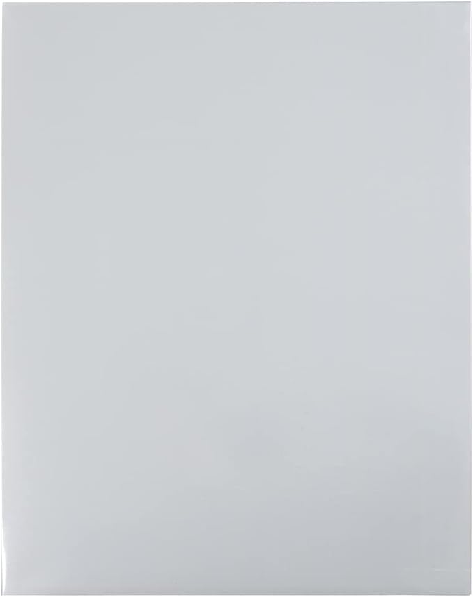 JAM PAPER Laminated Two Pocket Glossy School Folders - Letter Size - High Gloss Silver - Bulk 25/Pack