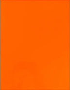 JAM PAPER Custom Printed Semi-Gloss Folders with Round Corner Pockets - Personalized Logo & Text - 10 pt C2S - Orange - 100/Pack